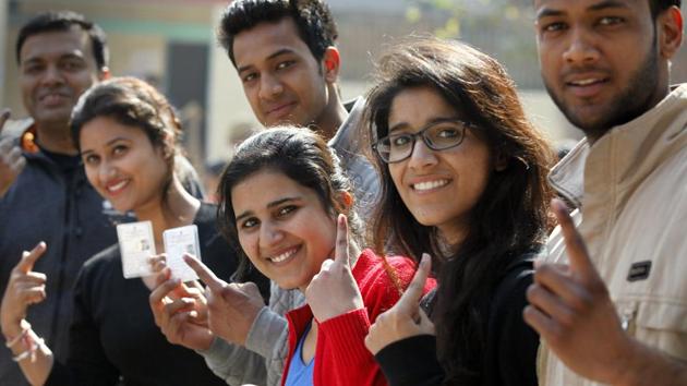 Delhi’s youth are making sure their voices are not drowned out by the cacophony of electioneering this poll season. (Raj K Raj / HT Photo) Delhi’s youth are making sure their voices are not drowned out by the cacophony of electioneering this poll season. (Raj K Raj / HT Photo)