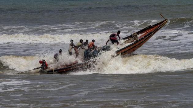 The name for cyclone Fani, which is expected to make landfall in coastal areas of Odisha in the next 24 hours, was suggested by Bangladesh.(PTI Photo)