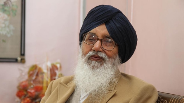 Badal, 91, who has served as chief minister five times, has so far been maintaining a low-key profile in these elections.(HT Photo)