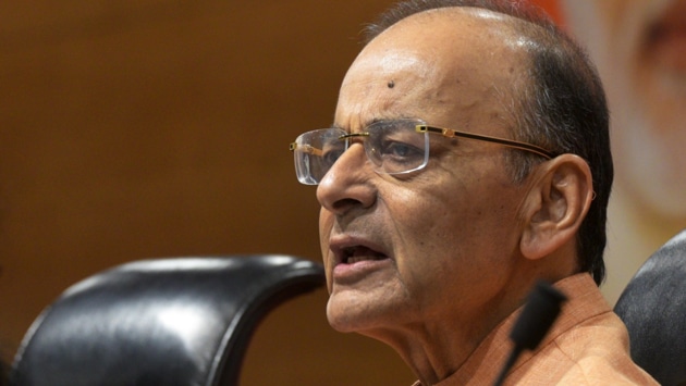 Union Minister Arun Jaitley addresses a press conference on global terrorist tag for Masood Azhar, at BJP headquarters in New Delhi on Thursday. (Mohd Zakir/ Hindustan Times) Union Minister Arun Jaitley addresses a press conference on global terrorist tag for Masood Azhar, at BJP headquarters in New Delhi on Thursday. (Mohd Zakir/ Hindustan Times)