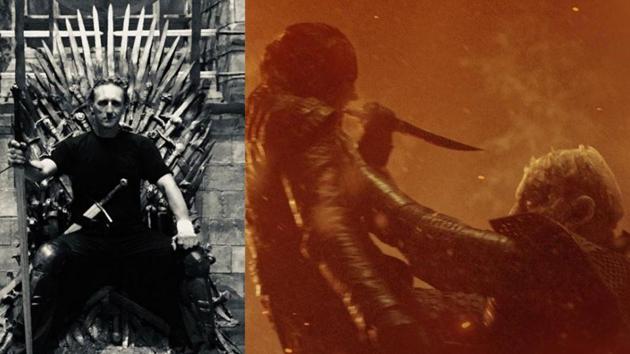 Vladimir Furdik (left) played the Night King on Game of Thrones.(Instagram)