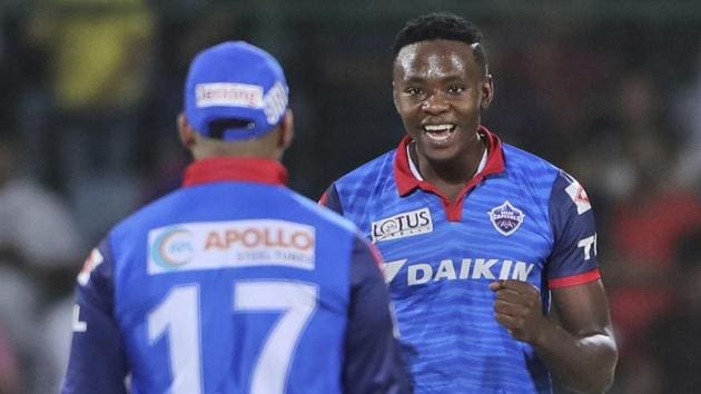 Delhi Capitals players Kagiso Rabada, facing the camera, and wicketkeeper Rishabh Pant, celebrate their win over Royal Challengers Bangalore during VIVO IPL cricket T20 match in New Delhi, India, Sunday, April 28, 2019. (AP) Delhi Capitals players Kagiso Rabada, facing the camera, and wicketkeeper Rishabh Pant, celebrate their win over Royal Challengers Bangalore during VIVO IPL cricket T20 match in New Delhi, India, Sunday, April 28, 2019. (AP)