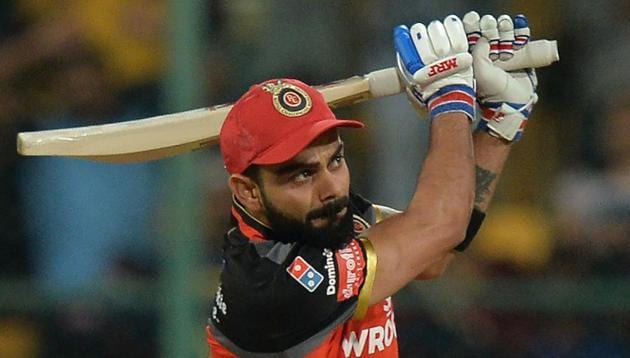 Royal Challengers Bangalore captain and batsman Virat Kohli plays a shot during the 2019 Indian Premier League (IPL) Twenty20 cricket match between Royal Challengers Bangalore and Rajasthan Royals at The M. Chinnaswamy Stadium in Bangalore on April 30, 2019.(AFP) Royal Challengers Bangalore captain and batsman Virat Kohli plays a shot during the 2019 Indian Premier League (IPL) Twenty20 cricket match between Royal Challengers Bangalore and Rajasthan Royals at The M. Chinnaswamy Stadium in Bangalore on April 30, 2019.(AFP)