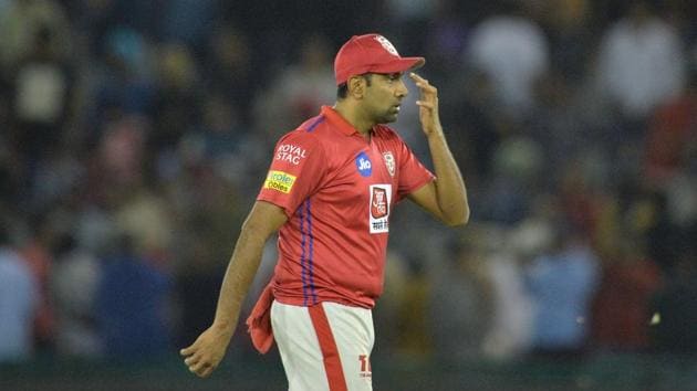 Kings XI Punjab cricketer and team captain Ravichandran Ashwin walks off the field after losing the match during the 2019 Indian Premier League (IPL) Twenty20 cricket match between Kings XI Punjab and Kolkata Knight Riders at The Punjab Cricket Association Stadium in Mohali on May 3, 2019.(AFP)