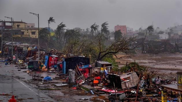 The destruction caused by Cyclone Fani after its landfall, Puri, May 3, 2019(PTI)