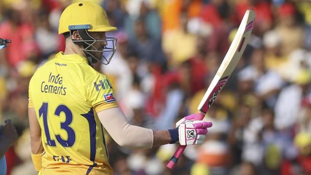 Faf du Plessis of Chennai Super Kings celebrates fifty runs. (AP) Faf du Plessis of Chennai Super Kings celebrates fifty runs. (AP)
