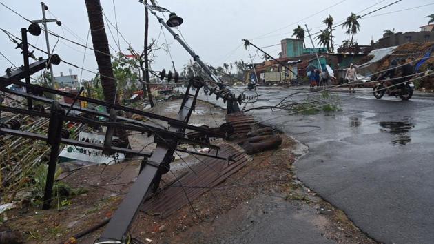 Odisha power secretary Hemant Sharma said more than 30 lakh electricity consumers in the state have been affected by the cyclone and efforts are on to restore supply to critical sectors such as the airport, hospitals and railway stations. (REUTERS PHOTO) Odisha power secretary Hemant Sharma said more than 30 lakh electricity consumers in the state have been affected by the cyclone and efforts are on to restore supply to critical sectors such as the airport, hospitals and railway stations. (REUTERS PHOTO)