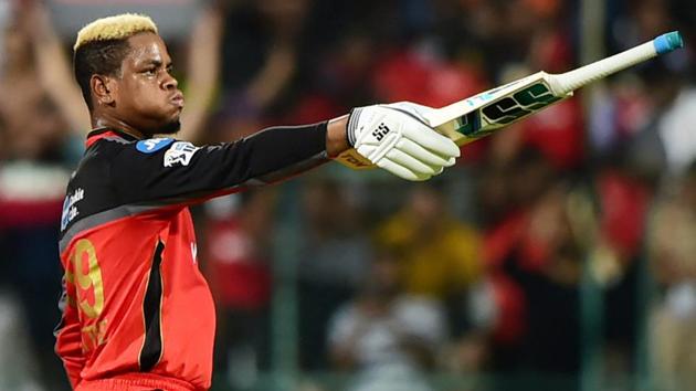Shimron Hetmyer celebrates after scoring a half-century against Sunrisers Hyderabad. (PTI) Shimron Hetmyer celebrates after scoring a half-century against Sunrisers Hyderabad. (PTI)