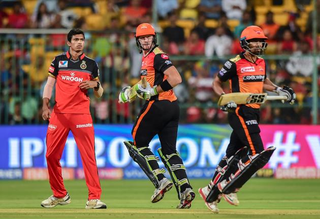 Martin Guptill and Wriddhiman Saha got SRH off to a good start with a 46-run opening stand. (PTI) Martin Guptill and Wriddhiman Saha got SRH off to a good start with a 46-run opening stand. (PTI)