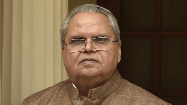 Jammu and Kashmir Governor Satya Pal Malik Sunday condemned the killing of BJP leader Gul Muhammad Mir and ordered an inquiry into killing of political activists belonging to various parties.(Sanjeev Verma/HT File PHOTO)