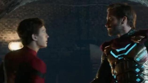 Spider-Man and Mysterio team up in the Spider-Man Far From Home trailer.