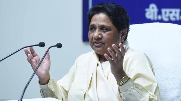 The BSP chief said Modi tried everything in his might to destroy the ‘mahagathbandhan’. (HT Photo)