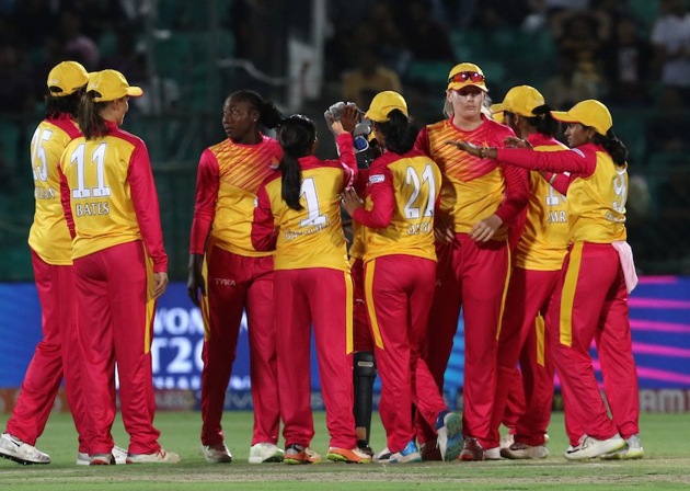 Harmanpreet Kaur (46*) took the Supernovas close to victory, but couldn’t score three runs off the last ball as the Trailblazers won by two runs. (Twitter)