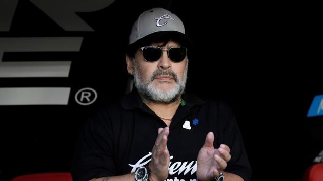 Dorados coach Diego Armando Maradona before the match(REUTERS)