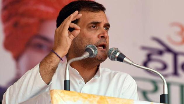 The Congress president Rahul Gandhi said that in the five years of Modi’s government, he did not even know what he was fighting.(ANI photo)