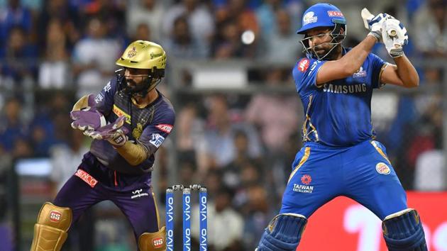Mumbai Indians skipper Rohit Sharma plays a shot against Kolkata Knight Riders. (AFP) Mumbai Indians skipper Rohit Sharma plays a shot against Kolkata Knight Riders. (AFP)