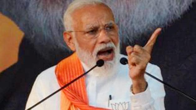 Prime Minister Narendra Modi addresses during a public meeting.(PTI file photo)