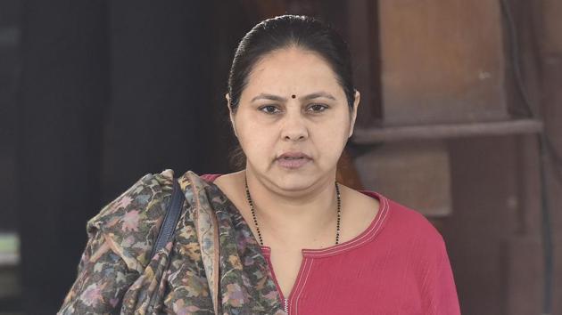 Rashtriya Janata Dal (RJD) superemo Lalu Prasad’s eldest daughter and Rajya Sabha MP, Misa Bharti.(Sonu Mehta/HT FILE PHOTO)