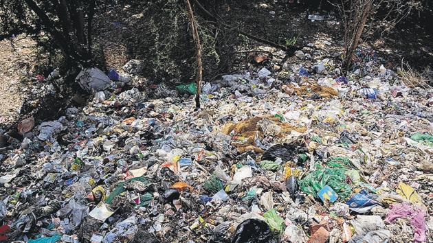 Garbage is dumped by vendors and residents near DMart in Aundh. (Milind Saurkar/HT Photo) Garbage is dumped by vendors and residents near DMart in Aundh. (Milind Saurkar/HT Photo)
