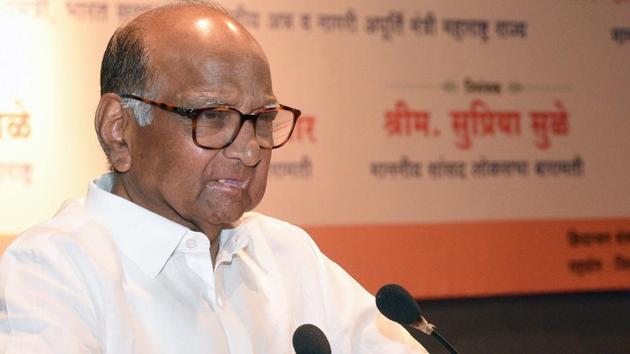 The current government began a water conservation scheme to help drought-prone areas; the Nationalist Congress Party (NCP) started an irrigation scam, the Shiv Sena said on Tuesday, hitting back at NCP chief Sharad Pawar for criticising the government’s efforts to tackle drought across the state. (Pratham Gokhale/HT Photo) The current government began a water conservation scheme to help drought-prone areas; the Nationalist Congress Party (NCP) started an irrigation scam, the Shiv Sena said on Tuesday, hitting back at NCP chief Sharad Pawar for criticising the government’s efforts to tackle drought across the state. (Pratham Gokhale/HT Photo)