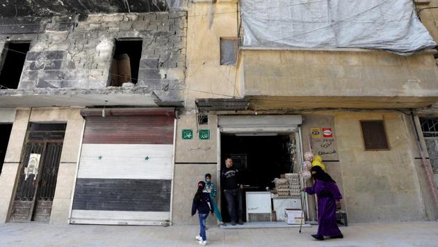 The Burr house was on the government side, so was less badly damaged. But it was looted in the chaos. Everything was taken - from the furniture to the electric wiring and doorframes. For a light, they have two electric torches stuck to the wall. “They even took our coffee cups,” said Ali. (Omar Sanadiki / REUTERS) The Burr house was on the government side, so was less badly damaged. But it was looted in the chaos. Everything was taken - from the furniture to the electric wiring and doorframes. For a light, they have two electric torches stuck to the wall. “They even took our coffee cups,” said Ali. (Omar Sanadiki / REUTERS)