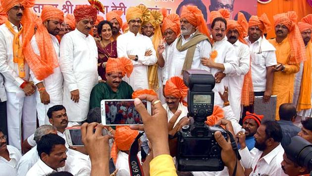 Shiv Sena chief Uddhav Thackera at the Ekvira Devi Temple, Karla near Lonavala along with the newly elected party MLAs to seek blessings. The two involved in the crime have been arrested. The accused who are related, have been identified as Rahul Bhagwat Gawande, and Somnath Ashok Gawande, both 24 years of age, and hail from Ahmednagar. (HT FILE PHOTO) Shiv Sena chief Uddhav Thackera at the Ekvira Devi Temple, Karla near Lonavala along with the newly elected party MLAs to seek blessings. The two involved in the crime have been arrested. The accused who are related, have been identified as Rahul Bhagwat Gawande, and Somnath Ashok Gawande, both 24 years of age, and hail from Ahmednagar. (HT FILE PHOTO)