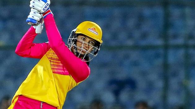 Jaipur: Trailblazers captain Smriti Mandhana bats during the VIVO Women T20 Challenge match against Supernovas, at SMS Stadium, in Jaipur, Monday, May 6,2019.(PTI) Jaipur: Trailblazers captain Smriti Mandhana bats during the VIVO Women T20 Challenge match against Supernovas, at SMS Stadium, in Jaipur, Monday, May 6,2019.(PTI)