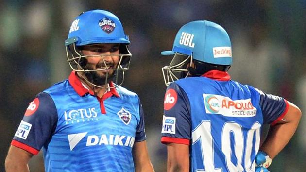 Delhi Capitals' cricketers Rishabh Pant (L) and Prithvi Shaw. (AFP) Delhi Capitals' cricketers Rishabh Pant (L) and Prithvi Shaw. (AFP)