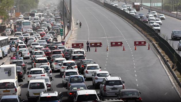 To ensure that no further damage is caused to the Hero Honda Chowk flyover, the traffic police on Thursday decided to restrict the movement of heavy vehicles on the flyover and started diverting them to the service lane from 5pm. To ensure that no further damage is caused to the Hero Honda Chowk flyover, the traffic police on Thursday decided to restrict the movement of heavy vehicles on the flyover and started diverting them to the service lane from 5pm.