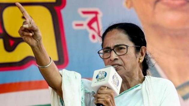 Mamata Banerjee had during a campaign rally at Raghunathpur in the district on Tuesday said that Modi should get a “tight slap of democracy”.(PTI)