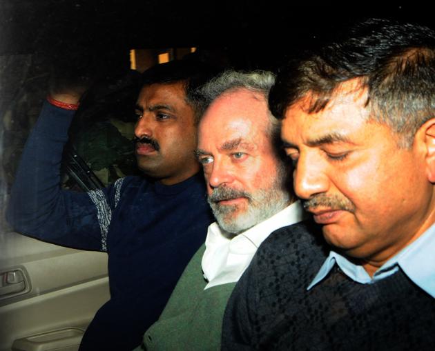 James Christian Michel, the alleged middleman in the multi-crore AgustaWestland chopper deal, is seen in this file photo.(HT Photo)
