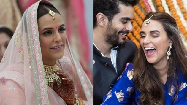 Angad Bedi and Neha Dhupia celebrated their first wedding anniversary on Friday. Angad Bedi and Neha Dhupia celebrated their first wedding anniversary on Friday.