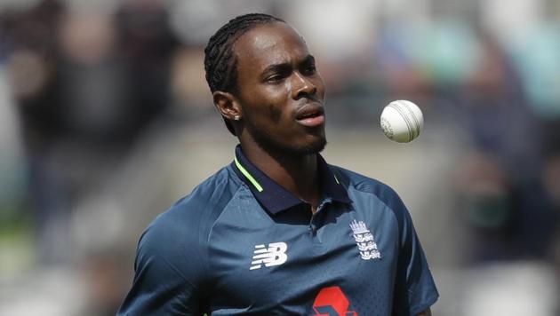 England's Jofra Archer prepares to bowl during the first One Day International cricket match between England and Pakistan at The Oval in London, Wednesday, May 8, 2019. (AP) England's Jofra Archer prepares to bowl during the first One Day International cricket match between England and Pakistan at The Oval in London, Wednesday, May 8, 2019. (AP)