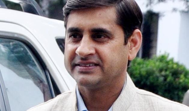 Shimla, Himachal Pradesh, India December 18: Congress candidate Pawan Kajal from Kangra wins Himachal assembly election, Shimla on Monday, December 18 2017. HT File Photo(HT File Photo)