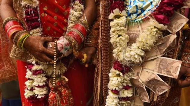 Tension gripped a village in north Gujarat’s Sabarkantha district on Friday after some upper caste residents objected to a Dalit bridegroom riding a horse during his wedding procession(Burhaan Kinu/HT PHOTO)