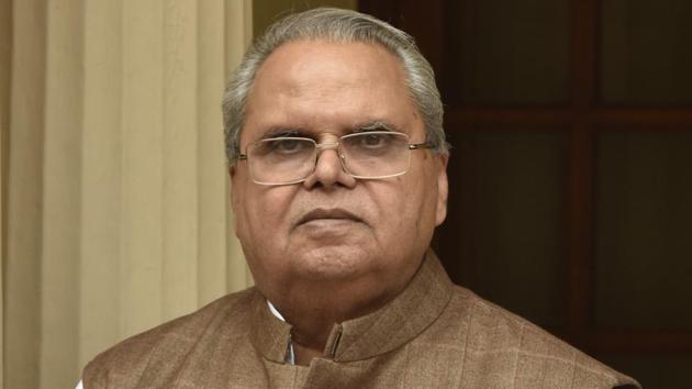 New Delhi, India - Oct. 27, 2018: Satya Pal Malik, governor of Jammu and Kashmir during an interview at J&K House, Prithviraj Road, in New Delhi, India, on Saturday, October 27, 2018. (Photo by Sanjeev Verma/ Hindustan Times) To go with Harinder Baweja’s story(Sanjeev Verma/HT PHOTO)
