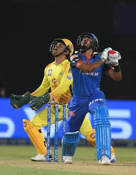 Thereafter, the Delhi Capitals kept losing wickets at regular intervals. (AFP) Thereafter, the Delhi Capitals kept losing wickets at regular intervals. (AFP)
