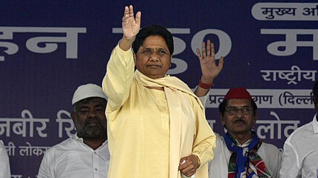 In her first and only rally in Delhi this elections, Bahujan Samaj Party chief Mayawati Friday sought the support of Purvanchali voters in the national capital and criticised her own party’s Delhi unit for “not being careful enough” in fielding candidates in the city. (Biplov Bhuyan/HT PHOTO) In her first and only rally in Delhi this elections, Bahujan Samaj Party chief Mayawati Friday sought the support of Purvanchali voters in the national capital and criticised her own party’s Delhi unit for “not being careful enough” in fielding candidates in the city. (Biplov Bhuyan/HT PHOTO)