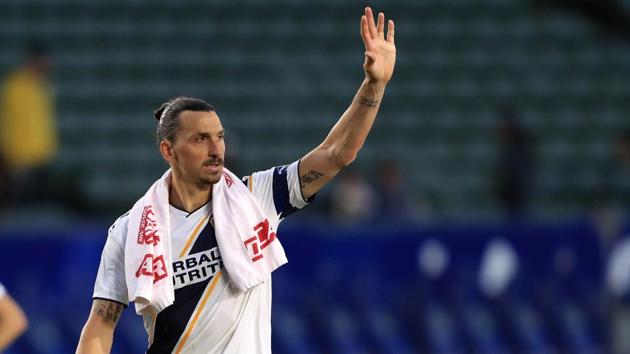 Zlatan Ibrahimovic of Los Angeles Galaxy looks on as he leaves the field after a game against the Real Salt Lake at Dignity Health Sports Park on April 28, 2019 in Carson, California.(AFP)