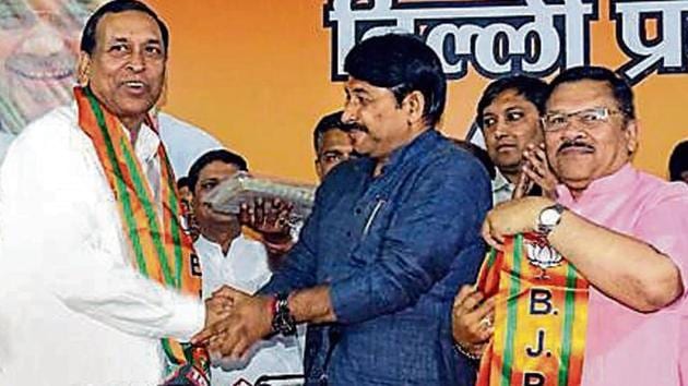 Four-time Congress MLA and prominent Dalit leader Raj Kumar Chauhan joined the Bharatiya Janata Party (BJP) on Saturday, a day before the Lok Sabha polls in Delhi. Four-time Congress MLA and prominent Dalit leader Raj Kumar Chauhan joined the Bharatiya Janata Party (BJP) on Saturday, a day before the Lok Sabha polls in Delhi.