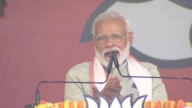 Facing opposition attack over his caste, Prime Minister Narendra Modi on Sunday said he was born a backward but he doesn’t do politics on such lines. (ANI Photo) Facing opposition attack over his caste, Prime Minister Narendra Modi on Sunday said he was born a backward but he doesn’t do politics on such lines. (ANI Photo)