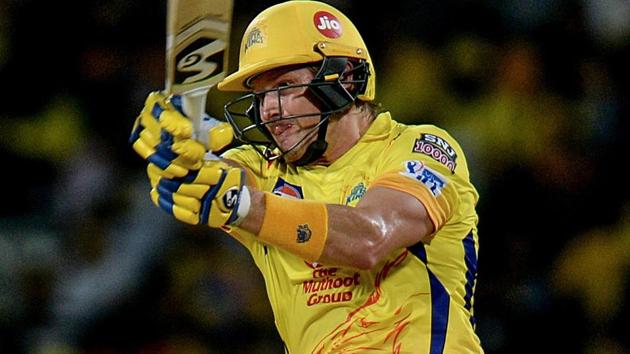 Chennai Super Kings cricketer Shane Watson plays a shot.(AFP)