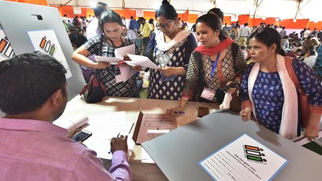 Delhi is all set to witness a triangular contest in the 2019 general elections. (Raj K Raj/HT PHOTO) Delhi is all set to witness a triangular contest in the 2019 general elections. (Raj K Raj/HT PHOTO)