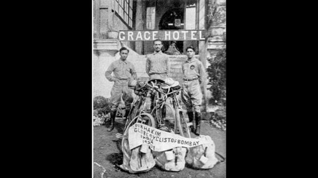 Adi Hakim, Jal Bapasola and Rustom Bhumgara reached Ooty on January 29, 1928, five years after they started their ride in 1923. In Ooty, they were hosted by Grace Hotel and were awarded silver medals by members of the Parsi community. (Anoop Babani / Savia Viega) Adi Hakim, Jal Bapasola and Rustom Bhumgara reached Ooty on January 29, 1928, five years after they started their ride in 1923. In Ooty, they were hosted by Grace Hotel and were awarded silver medals by members of the Parsi community. (Anoop Babani / Savia Viega)