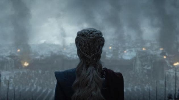 Game of Thrones: Daenerys Targaryen in a still from the series finale.