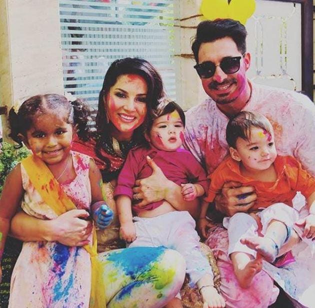 Sunny Leone's day out with hubby and kids