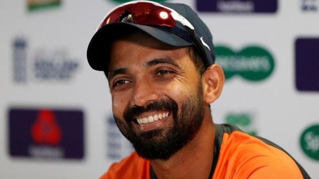 A file photo of Ajinkya Rahane speaking during a press conference.(Action Images via Reuters)