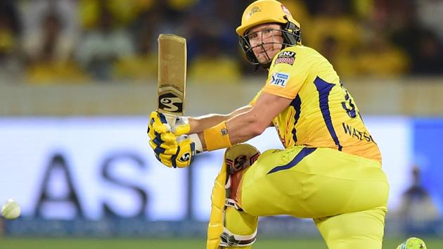 Chennai Super Kings (CSK) batsman Shane Watson plays a shot during the Indian Premier League 2019 Final. (PTI) Chennai Super Kings (CSK) batsman Shane Watson plays a shot during the Indian Premier League 2019 Final. (PTI)