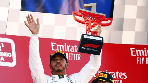 First placed Mercedes' Lewis Hamilton(REUTERS)