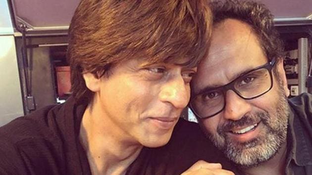 Shah Rukh Khan and Aanand L Rai on the sets of Zero. Shah Rukh Khan and Aanand L Rai on the sets of Zero.